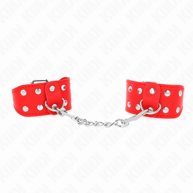 Kink - Bracelets Avec Double Ligne De Clous Réglables Rouge